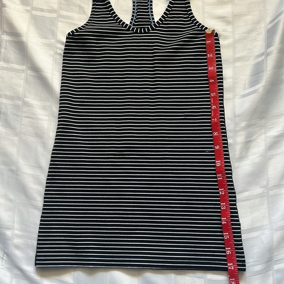Ivivva Black & White Racerback Striped Tank Top - Picture 6 of 11